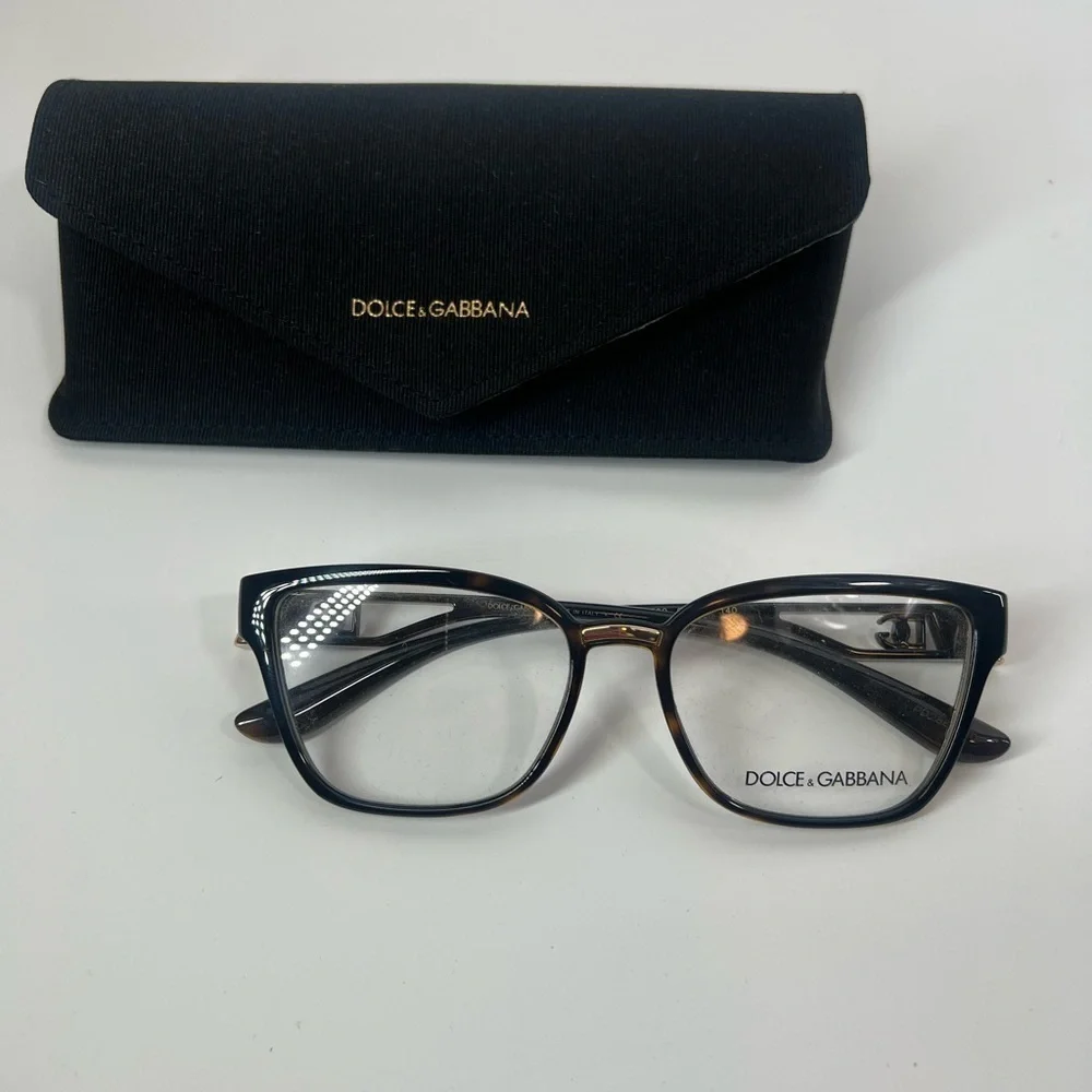 NWOT Dolce & Gabbana DG5070 eyewear eyeglasses dark tortoiseshell frames